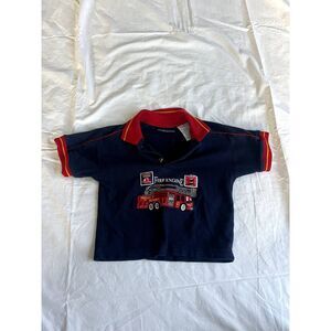 fire truck collar shirt size 3t